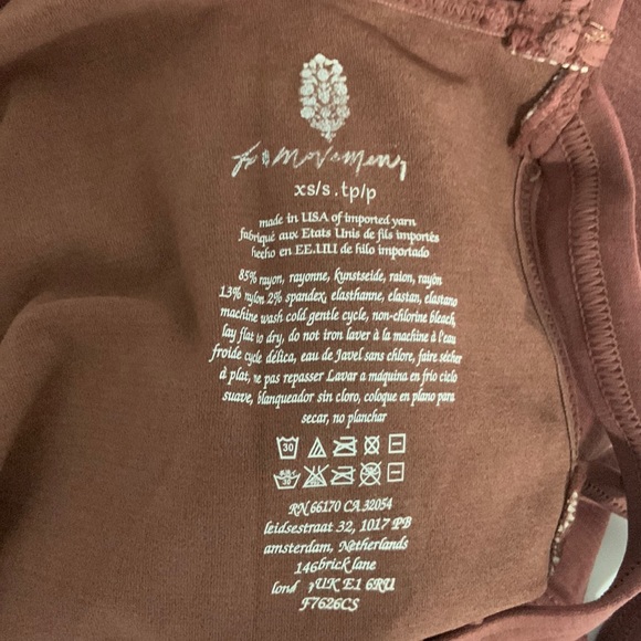 NWOT Free People Movement Good Karma Onesie Nutmeg - Picture 7 of 7